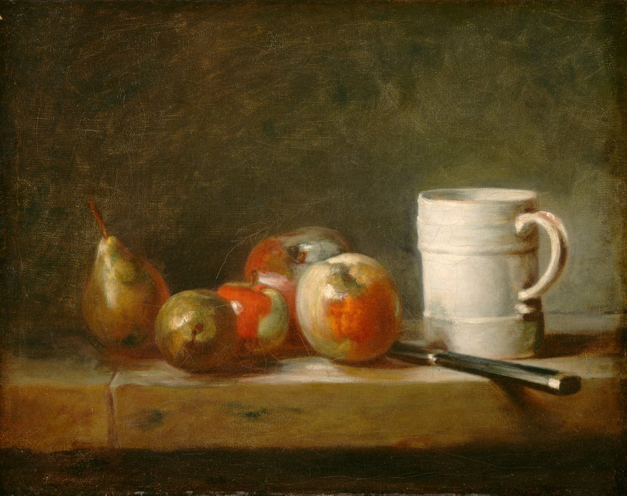 Stilleben med et hvidt krus, ca. 1764 (olie på lærred) af Jean Baptiste Simeon Chardin
