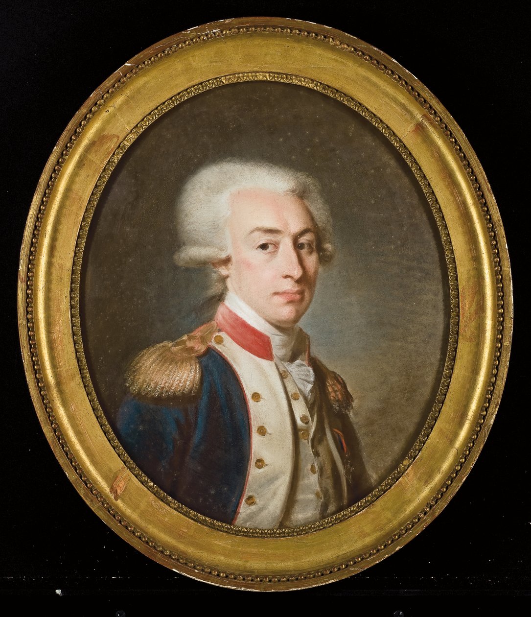 Portræt af Marquis de La Fayette (pastel på papir) af Jean Baptiste Weyler