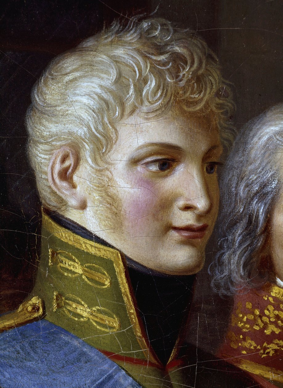 Portræt af zar Alexander I af Rusland, detalje (olie på lærred) af Jean Charles Tardieu