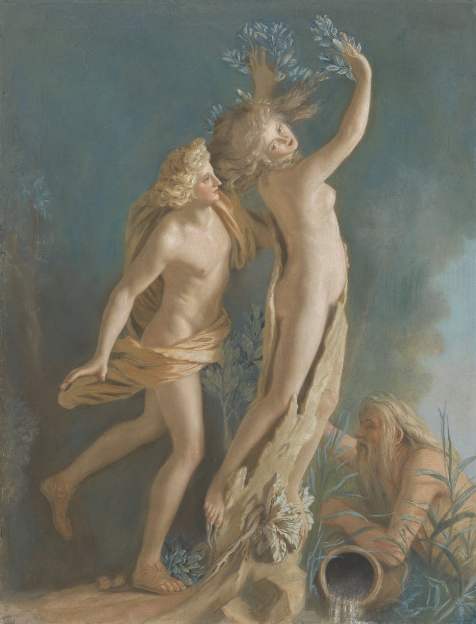 Apollo og Daphne, efter Lorenzo Berninis marmorgruppe i Galleria Borghese, Rom, 1736 af Jean Étienne Liotard