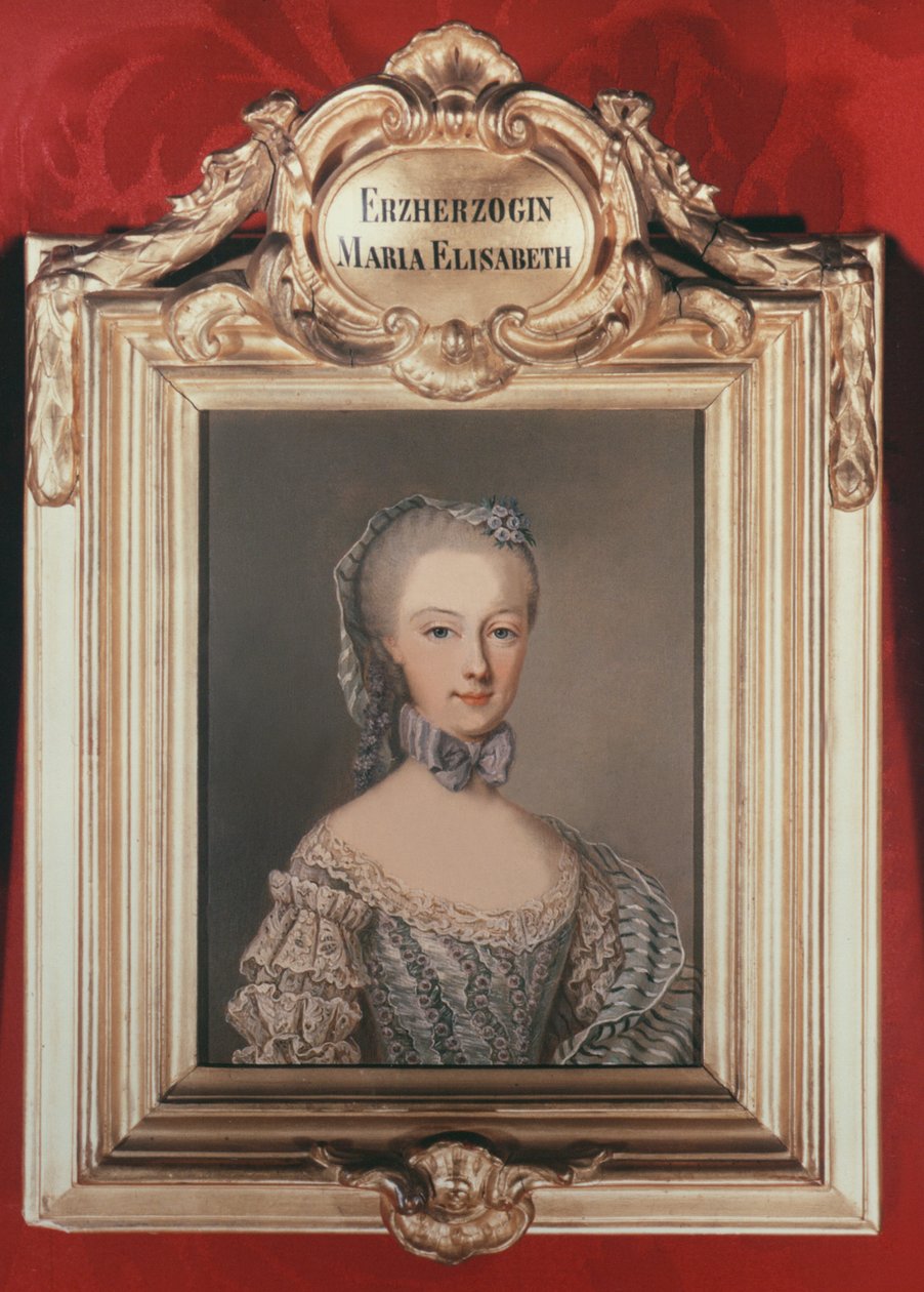 Ærkehertuginde Maria Elisabeth (1743-1808) datter af Frans I og Maria Theresia af Østrig, 1762 af Jean Étienne Liotard