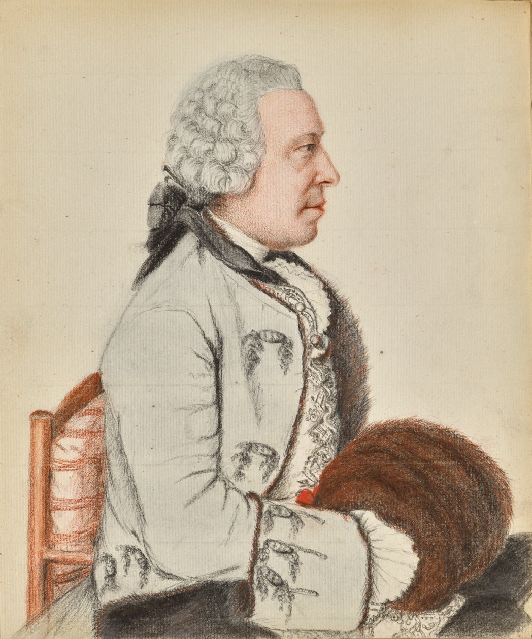 Portræt af Charles Benjamin de Langes de Montmirail, baron de Lubières (forside); Portræt af Charles Benjamin de Langes de Montmirail, baron de Lubières (bagside) af Jean-Étienne Liotard