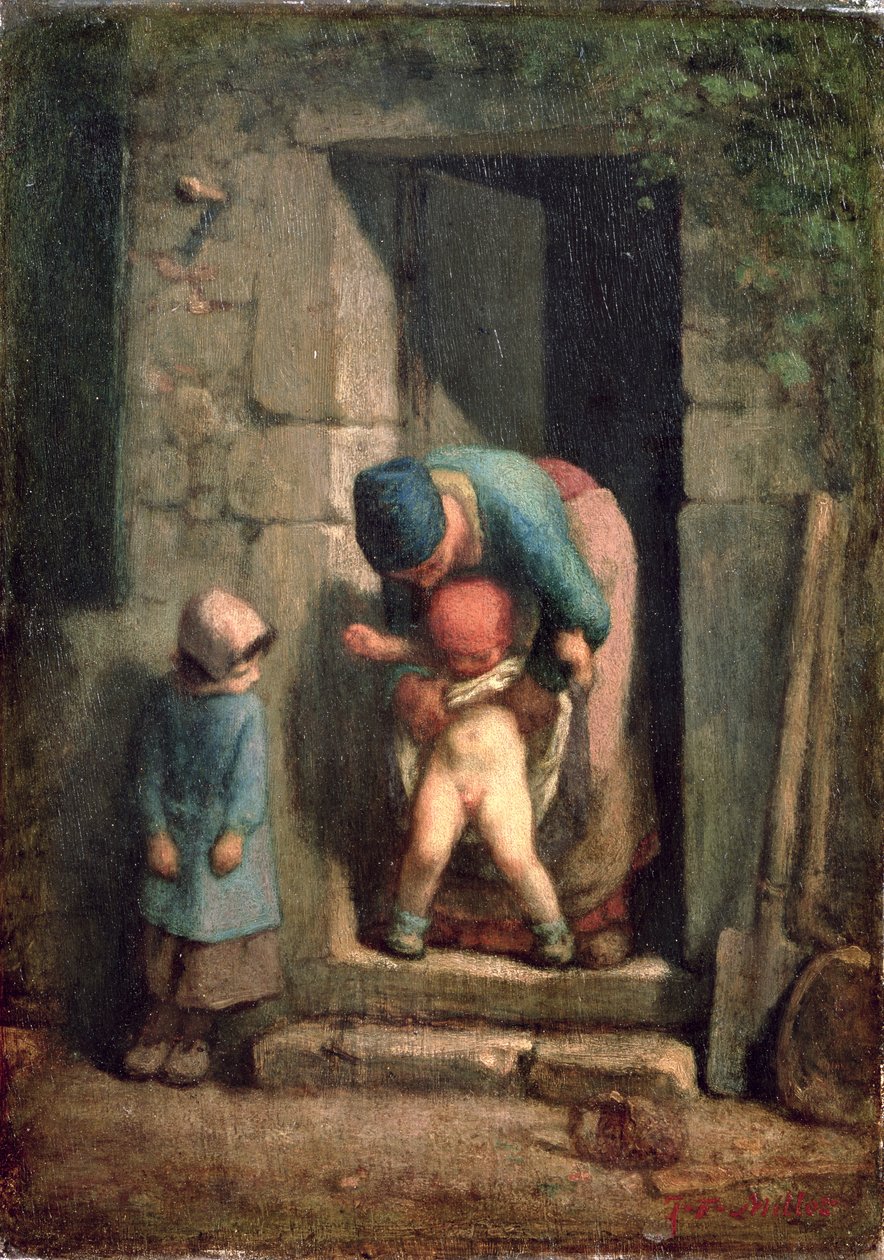 Mødrepleje, 1855-57 af Jean Francois Millet