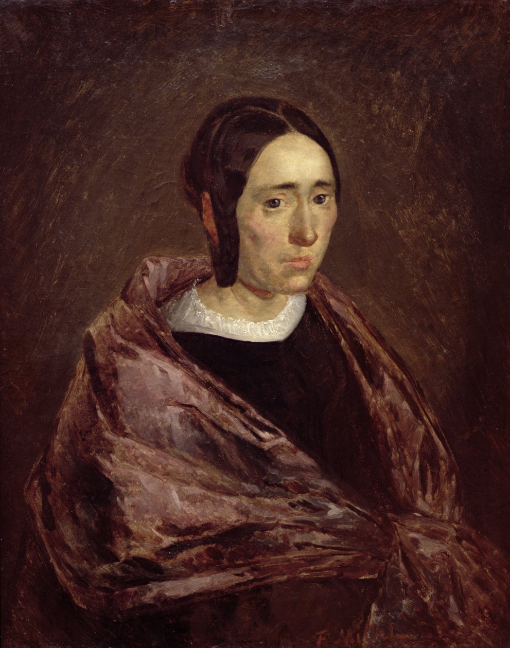 Portræt af Catherine Roumy af Jean Francois Millet