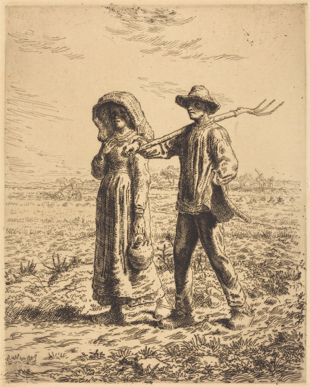 Afrejse til arbejde af Jean-Francois Millet