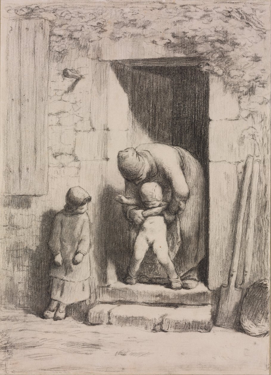 Moderlig omsorg af Jean-Francois Millet