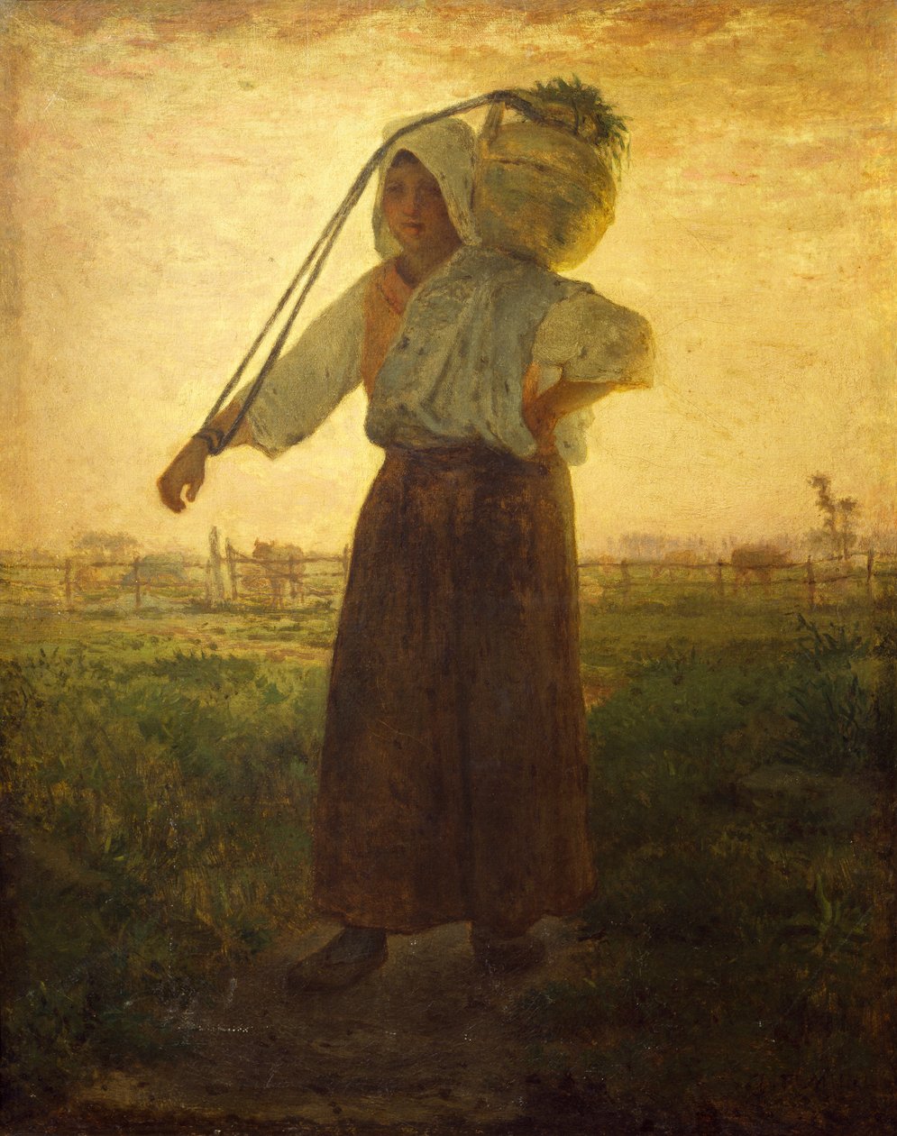 Norman mælkepige i Greville af Jean Francois Millet
