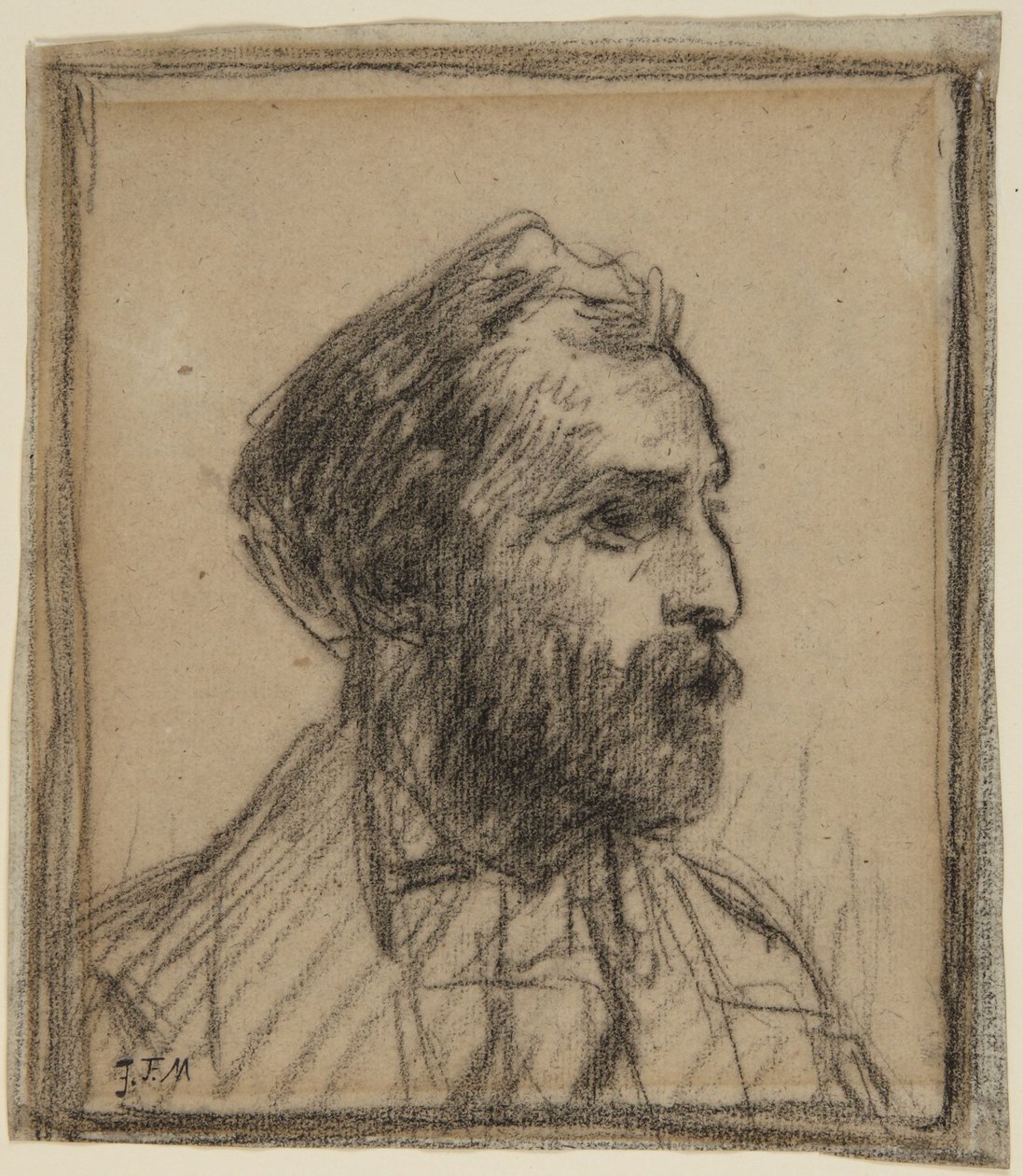 Portræt af William Morris Hunt af Jean-Francois Millet