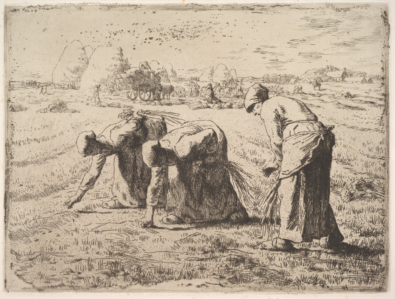 De, der samler korn af Jean-Francois Millet