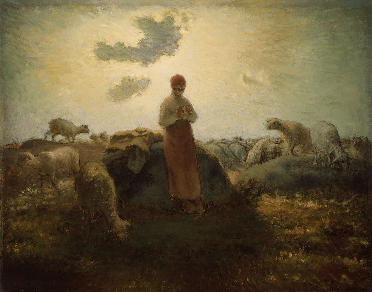 Vogteren af flokken af Jean-Francois Millet