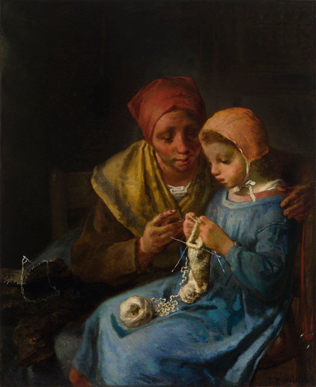 Strikketimen af Jean-Francois Millet