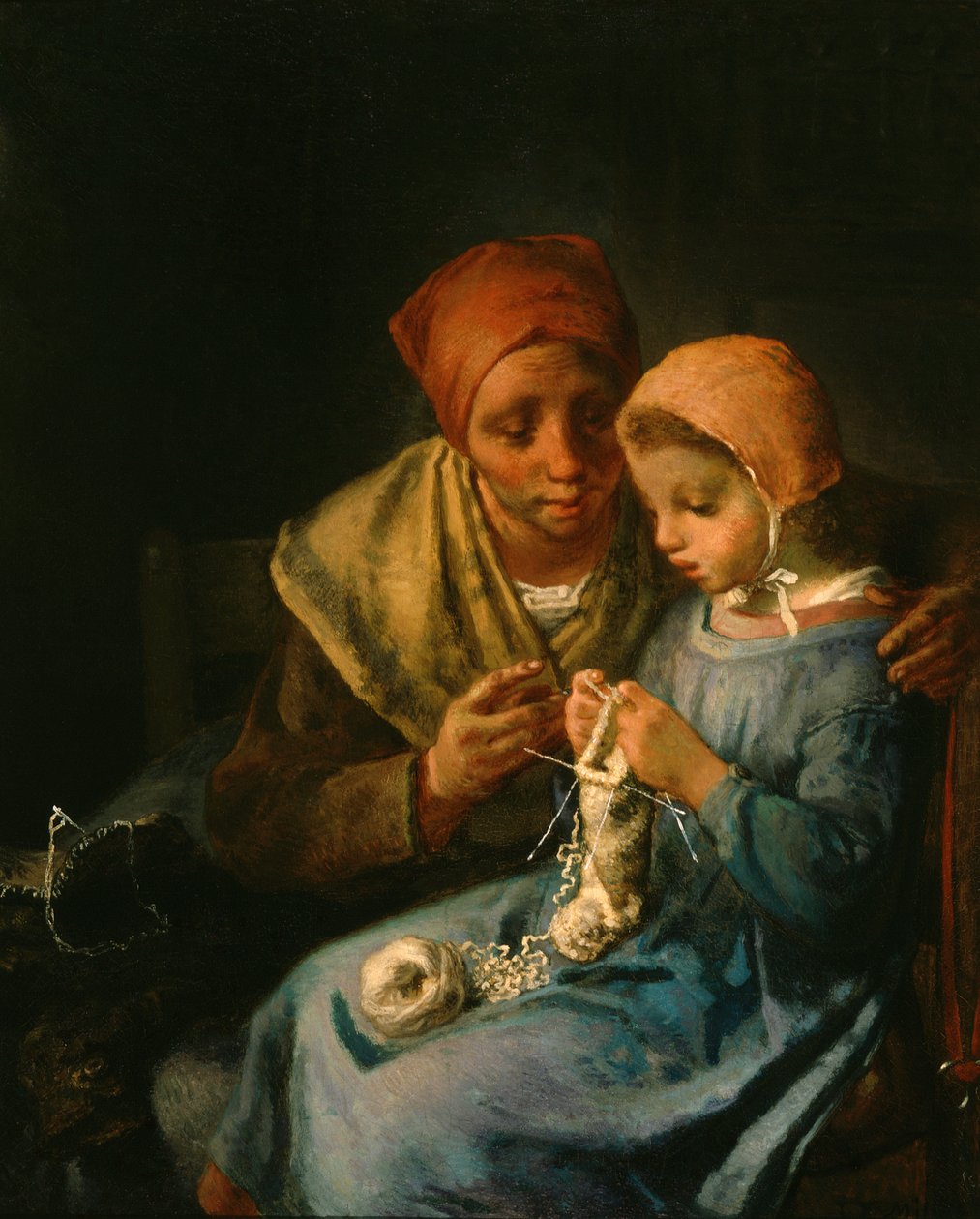 Lektionen i at strikke af Jean Francois Millet
