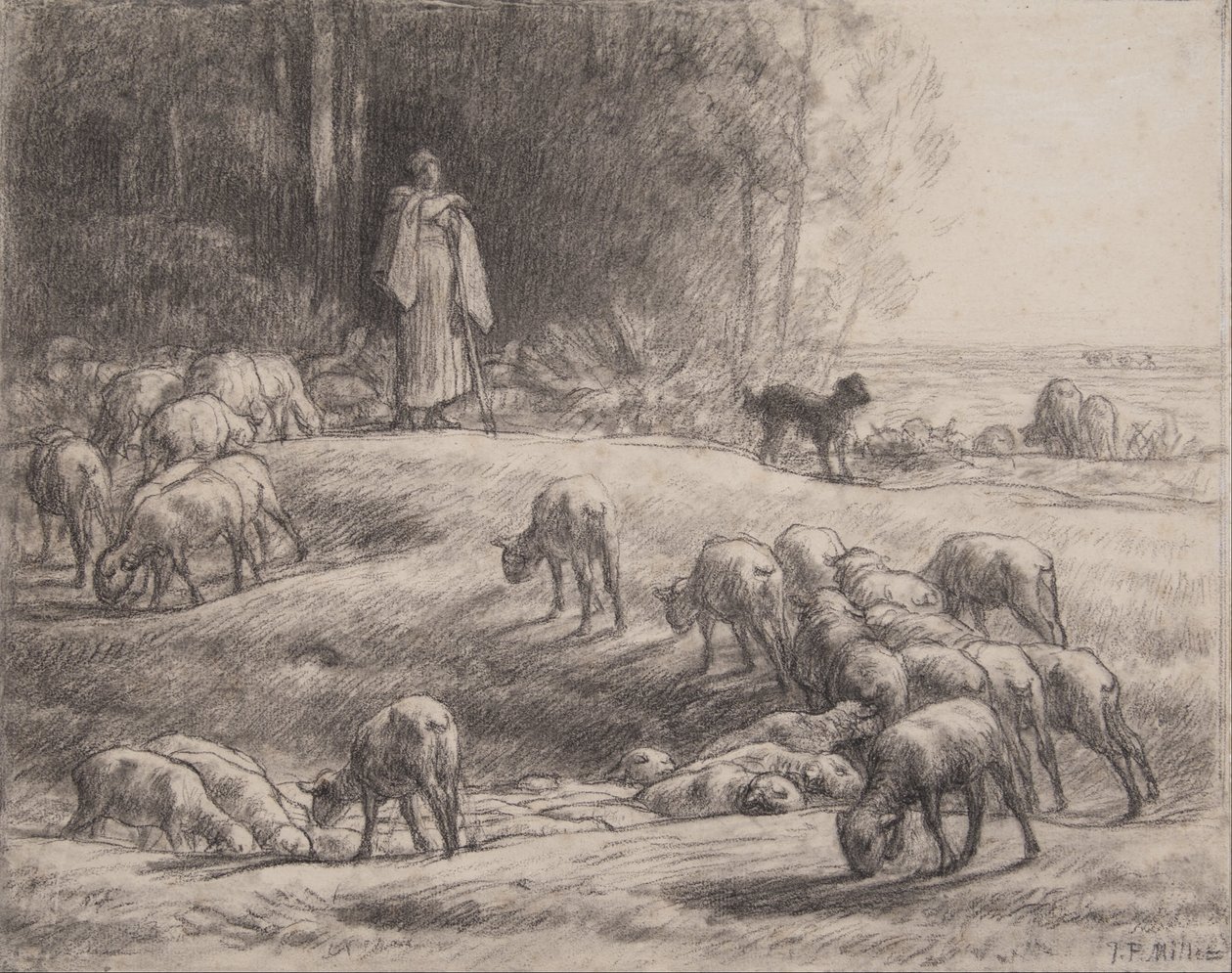 Hyrdinden af Jean-Francois Millet