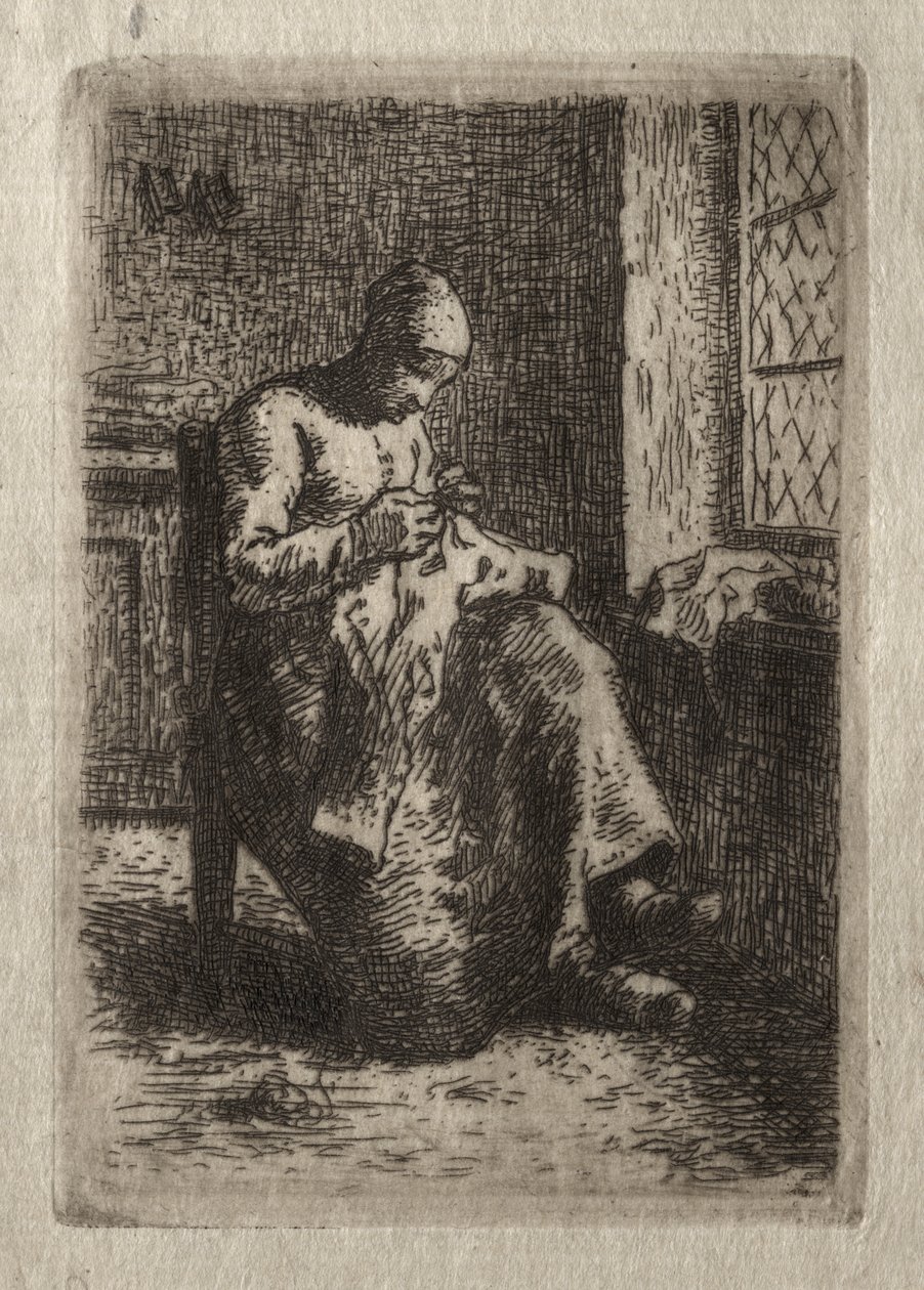 Kvinde syning af Jean-Francois Millet