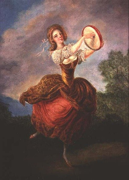 Danser med en tamburin af Jean Frederic Schall