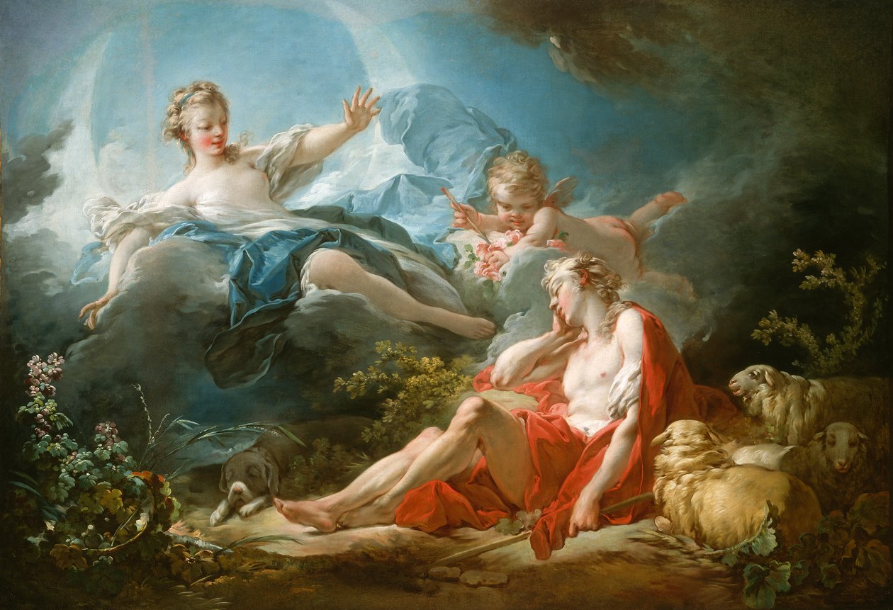 Diana og Endymion, ca. 1753-56 af Jean Honore Fragonard