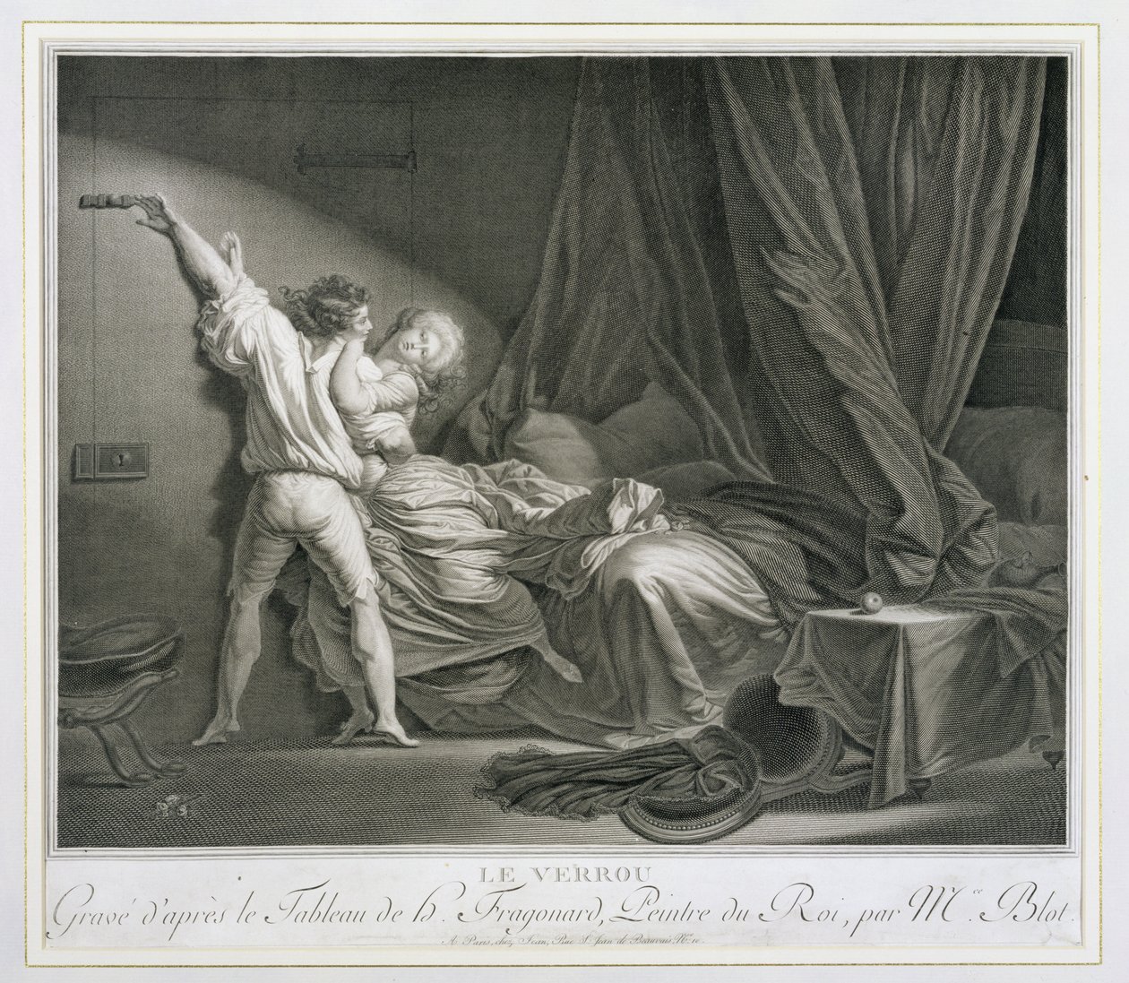 Bolten, graveret af Maurice Blot (1753-1818) udgivet i Paris (stik) (tryk af 37496) af Jean-Honore (after) Fragonard