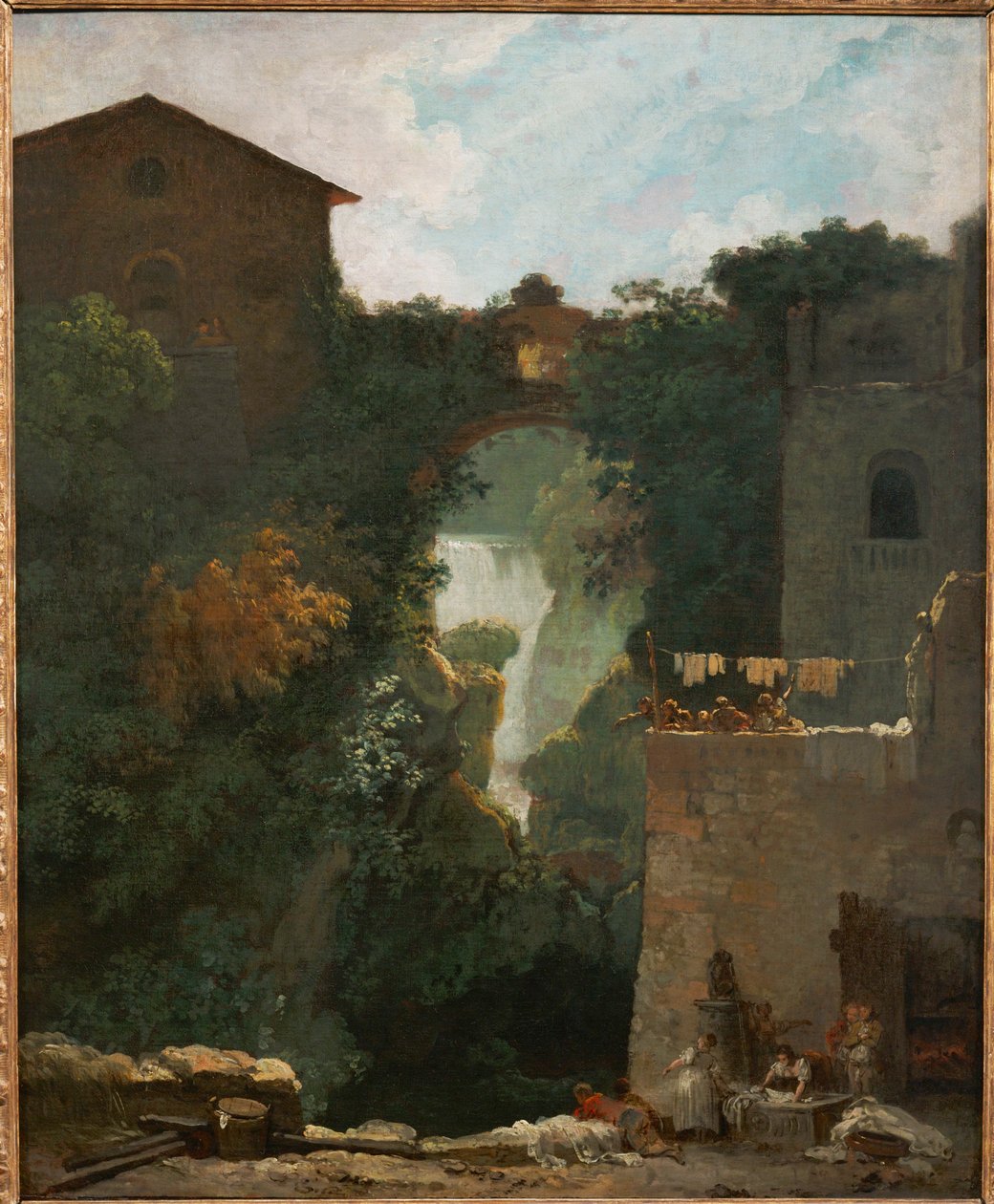 Cascatelles de Tivoli - vandfald i Tivoli, Rom ... af Jean-Honore Fragonard