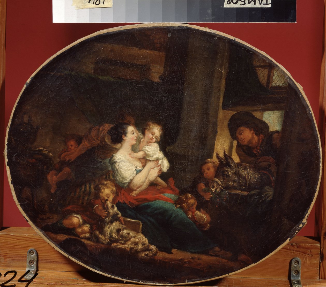 ""Den lykkelige familie eller lykkelig frugtbarhed"" (Lykkelig familie) Maleri af Jean Honore Fragonard (1732-1806) 1773-1776 Regional Art Gallery, Tambov Rusland af Jean Honore Fragonard