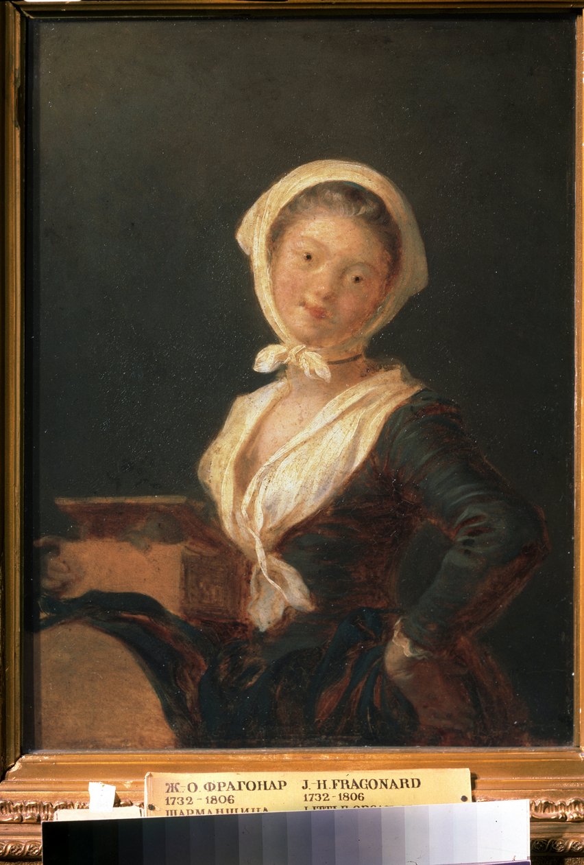 ""Den barbariske orgelspiller eller portræt af en ung savoyardpige"" (En orgelsliber (The Savoyard Girl)) Maleri af Jean Honore Fragonard (1732-1806) Pushkin Museum, Moskva af Jean Honore Fragonard