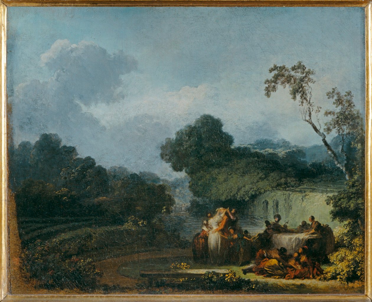 Le colin-maillard - Den blinde mands buff. Før ... af Jean Honore Fragonard