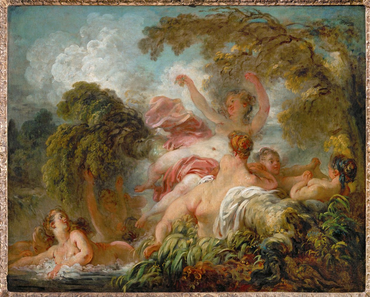 Les baigneuses. De badende ... af Jean Honore Fragonard