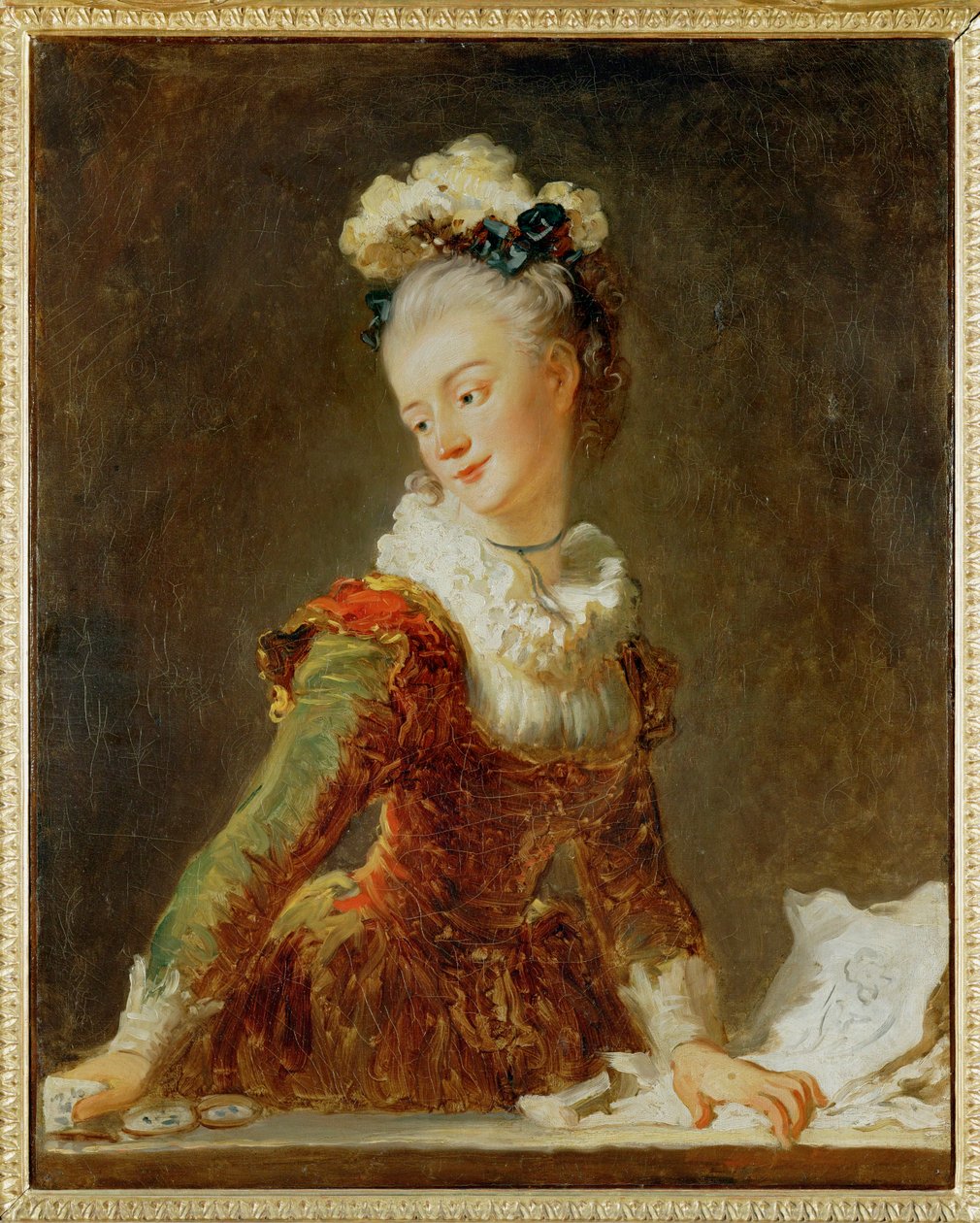 Marie-Madeleine Guimard, prima ballerina på Pariseroperaen ... af Jean Honore Fragonard