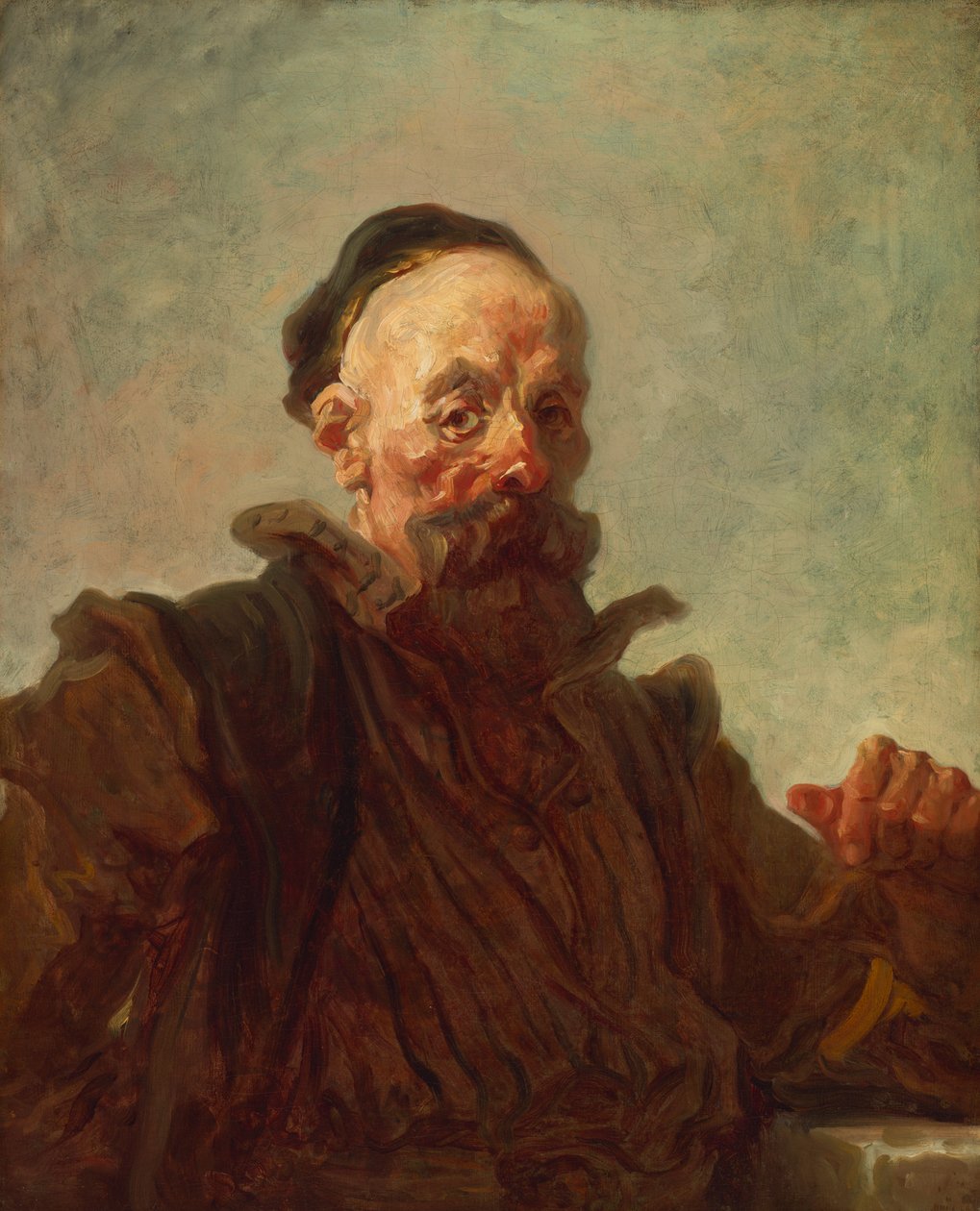 Portræt af en mand i kostume af Jean-Honore Fragonard