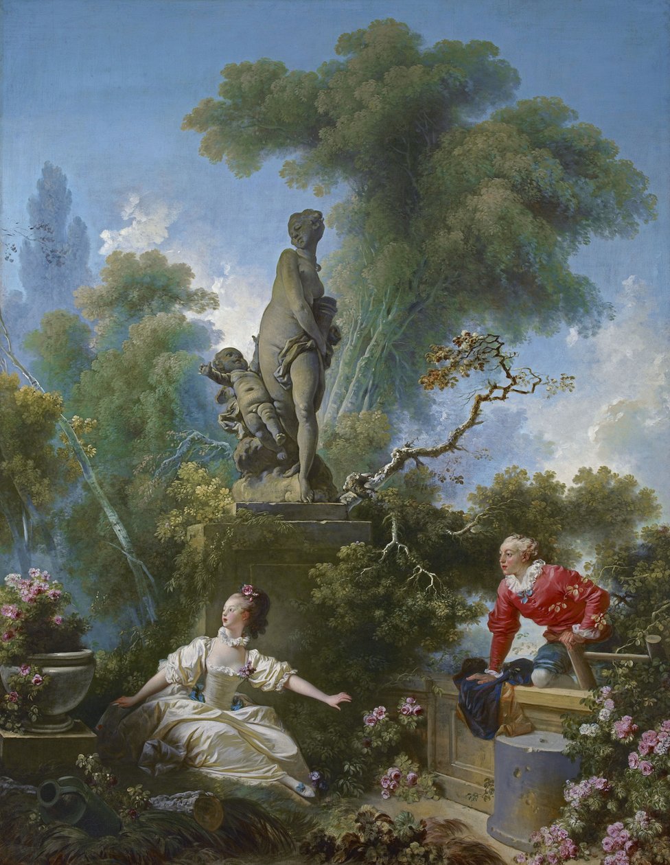 Kærlighedens udvikling: Mødet af Jean-Honore Fragonard