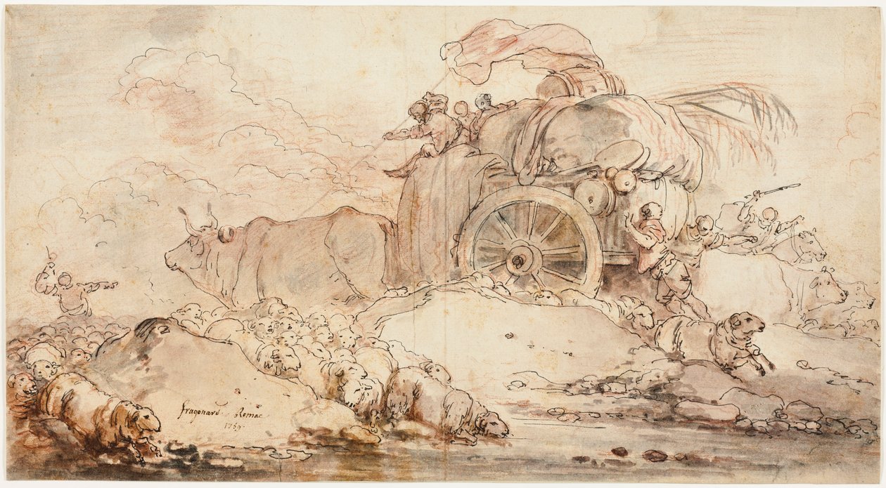 Den fastlåste vogn af Jean-Honore Fragonard