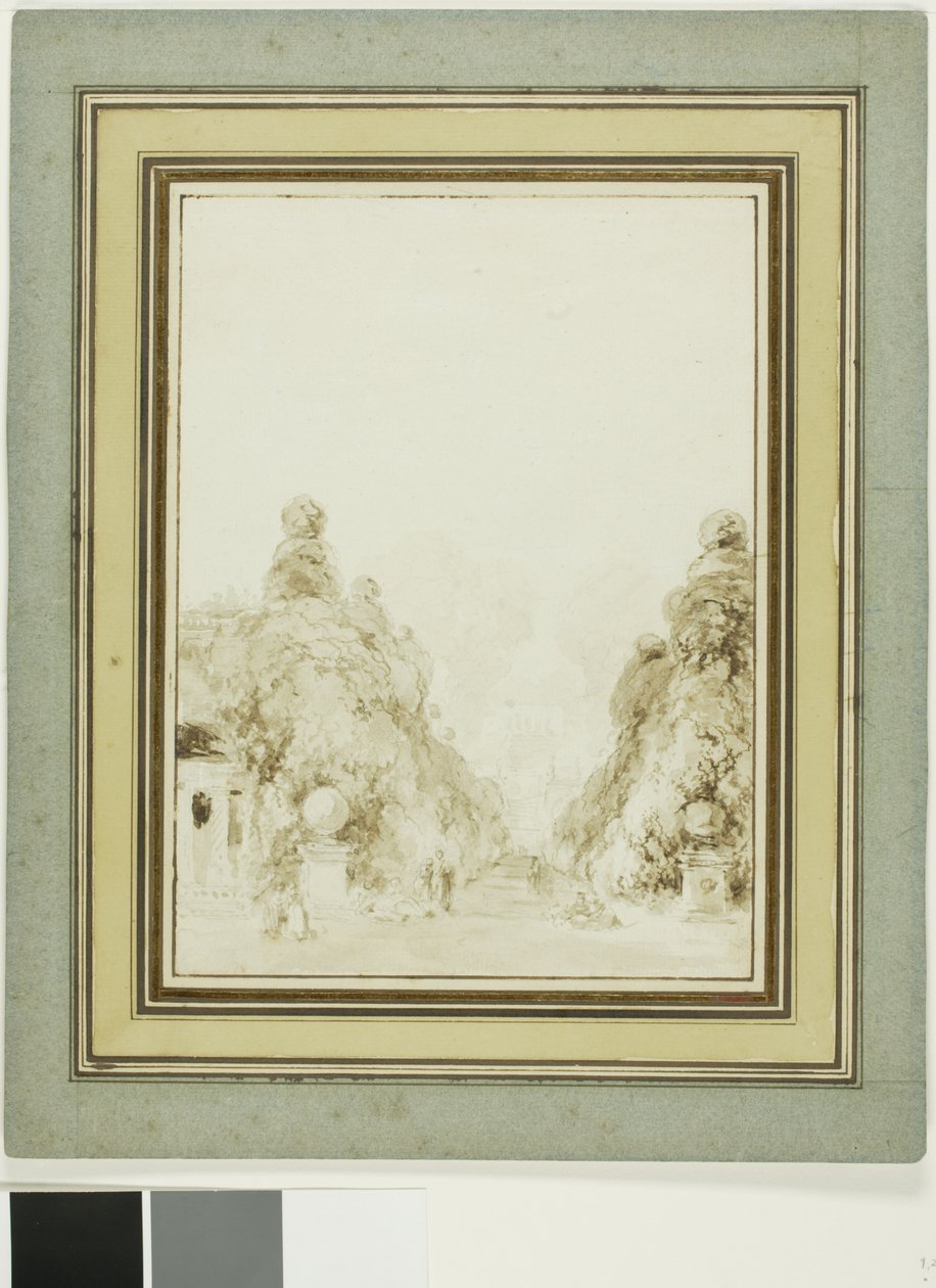 Udsigt over parken i Saint-Cloud af Jean-Honore Fragonard