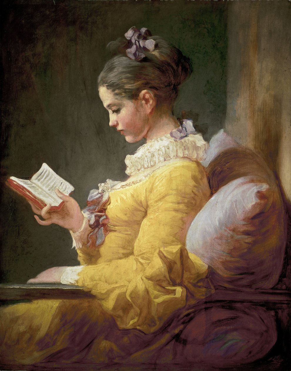 Ung pige læser, ca. 1770 af Jean Honore Fragonard