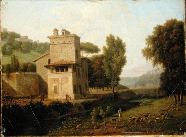Casa Cenci i Borghese-haven, Rom af Jean Honore Marmont de Barmont
