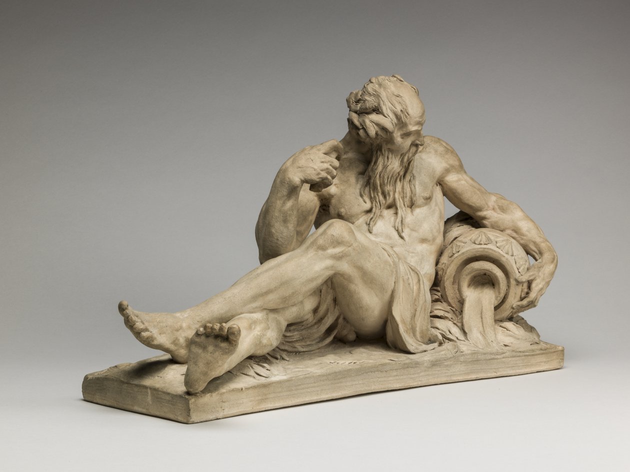 River God, 1755 (terracotta) af Jean Jacques Caffieri