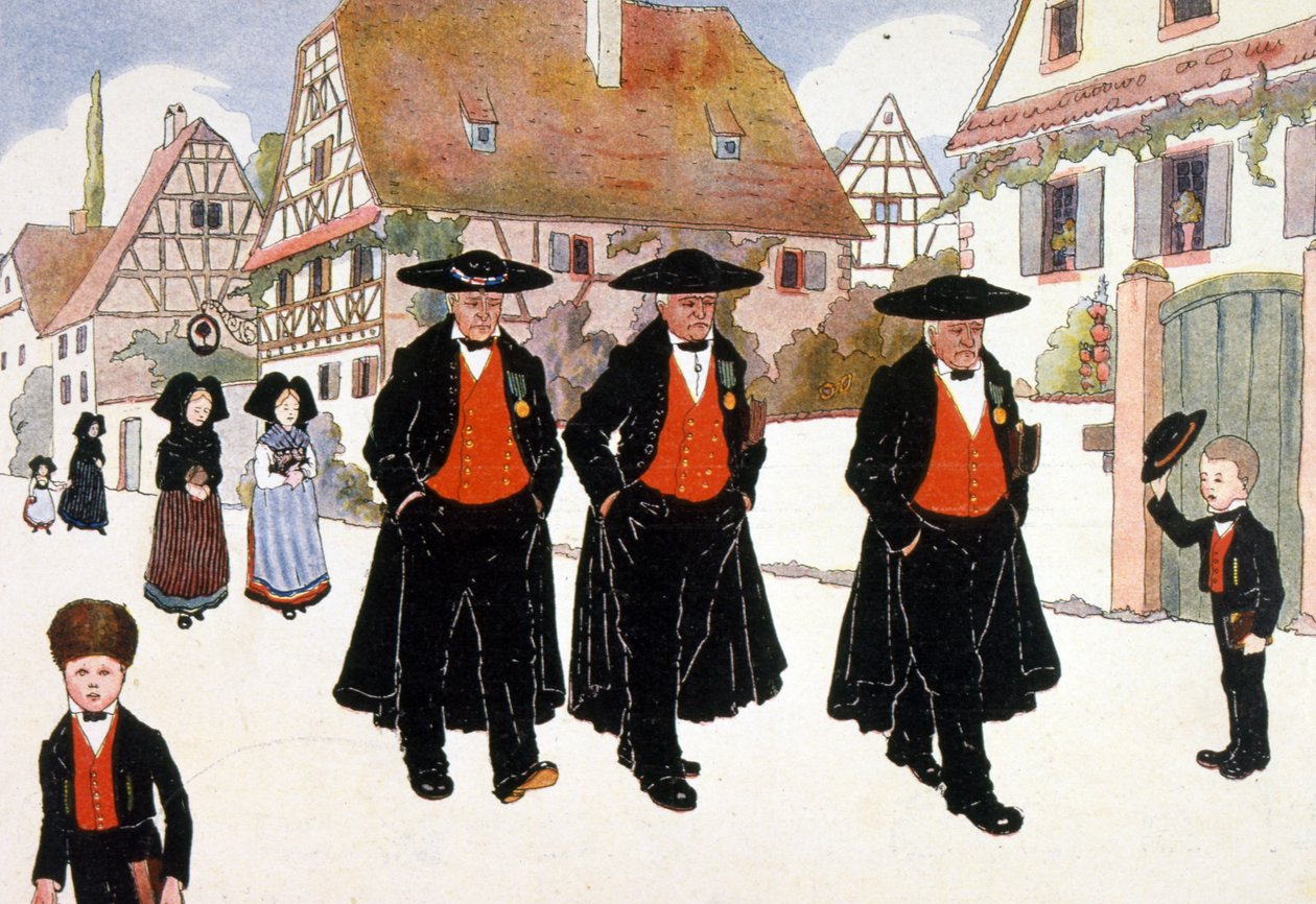 Franske fejringer, der markerer Alsace-regionens tilbagevenden til Frankrig af Jean Jacques Waltz