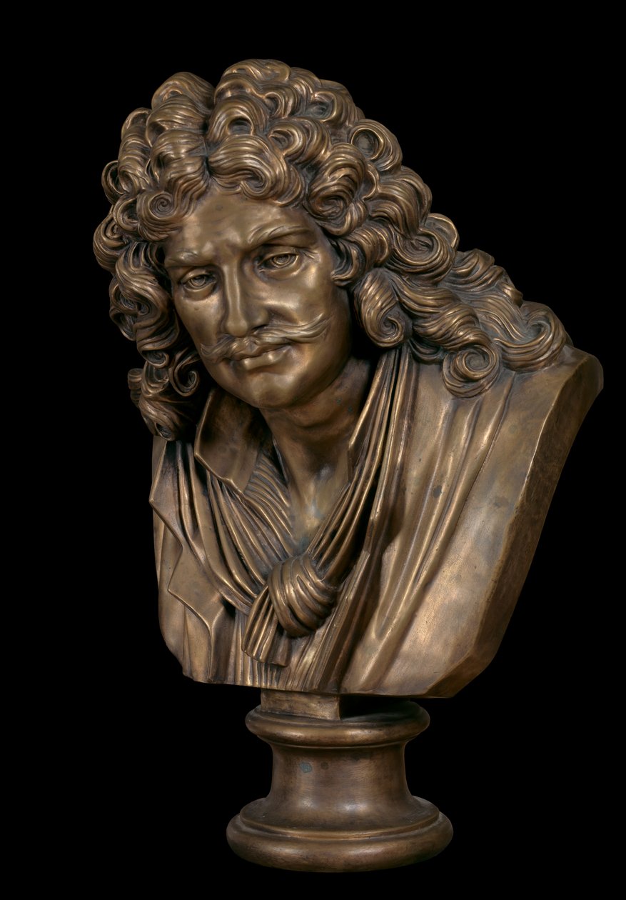 Bronzebuste af Moliere af Jean Jacques Caffieri