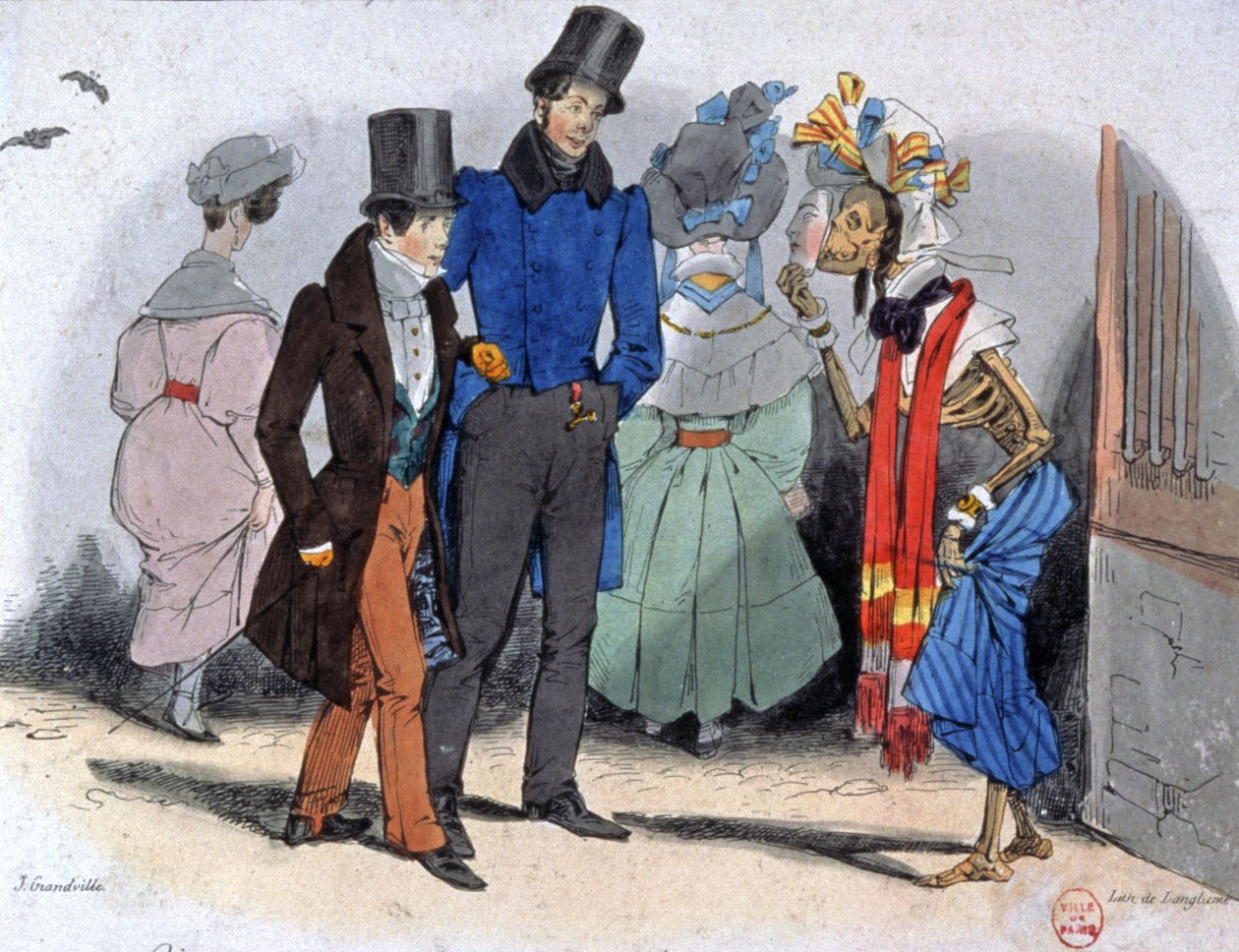 Prostituoidut, jotka levittävät kuppaa, n. 1850 (kuva) af Jean Jacques Granville