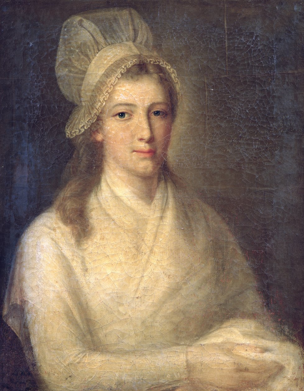 Charlotte Corday (1768-93) (olie på lærred) af Jean Jacques Hauer