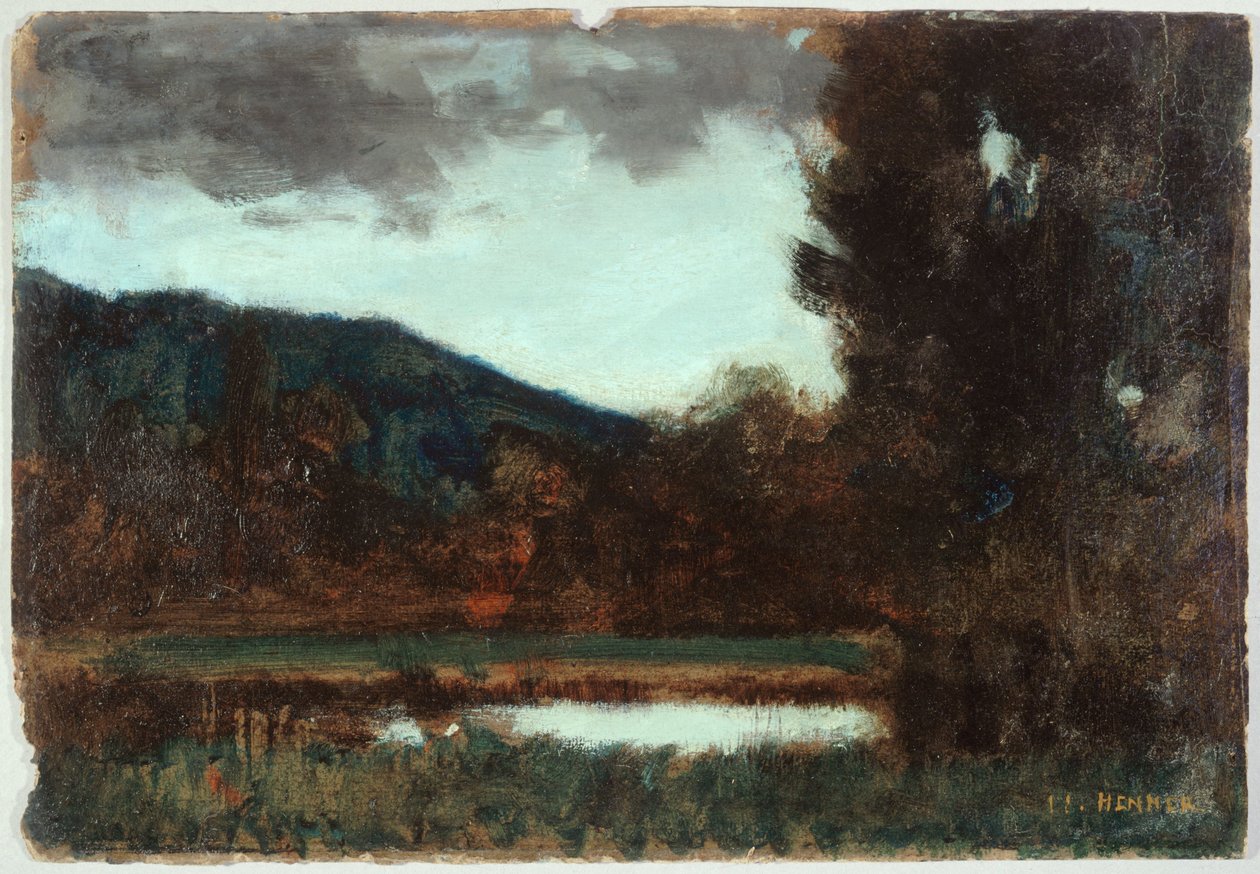 Landskab i Alsace, tusmørke, mellem 1879 og 1888 (olie) af Jean Jacques Henner
