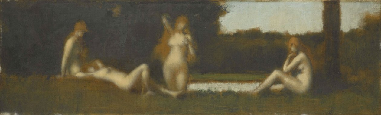 Nymfer kommer ud af badet, efter 1877 (olie på lærred) af Jean Jacques Henner