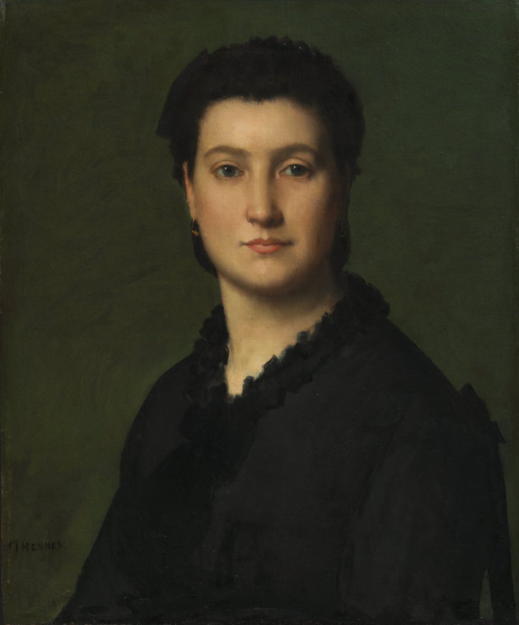 Portræt af en kvinde, ca. 1875-80 (olie på lærred) af Jean Jacques Henner