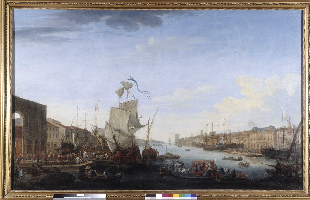 Boarding af Marechal de Richelieu ekspeditionen til Menorca af Jean Joseph Kapeller