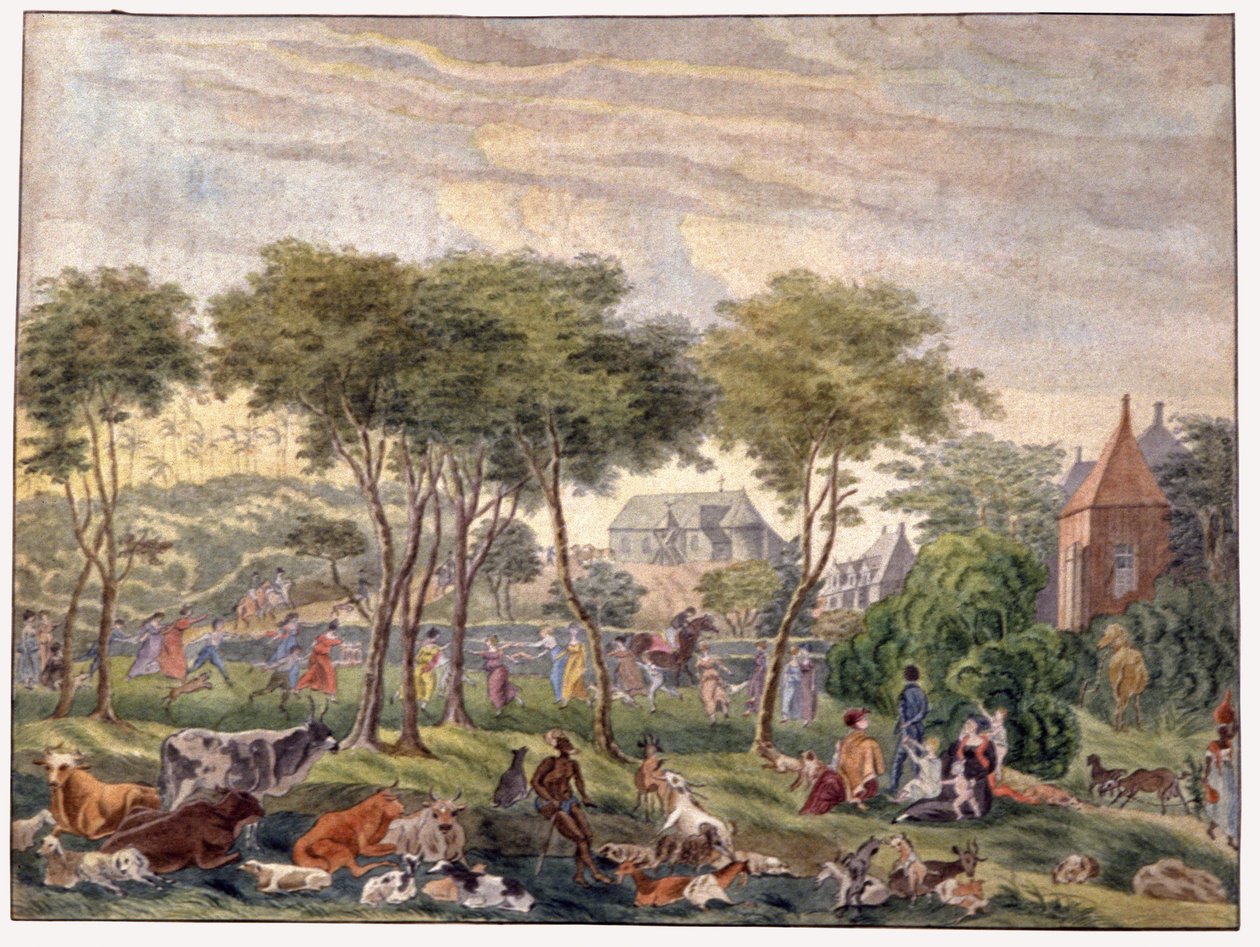 Reunion Island. 1813 (akvarel) af Jean Joseph Patu de Rosemont