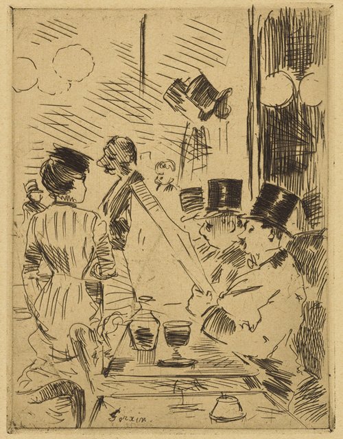 Cafe de la Nouvelle-Athenesn af Jean Louis Forain