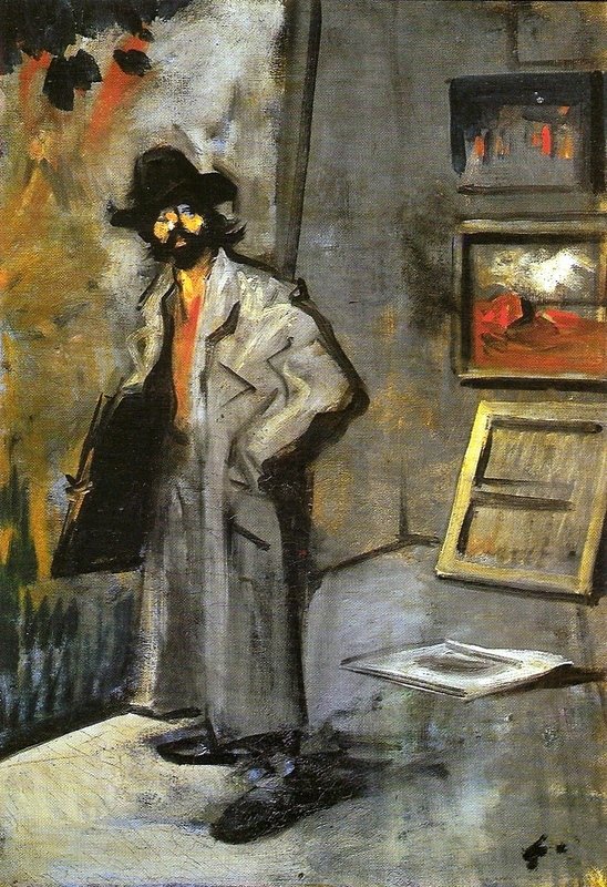 Maler med mappe af Jean Louis Forain
