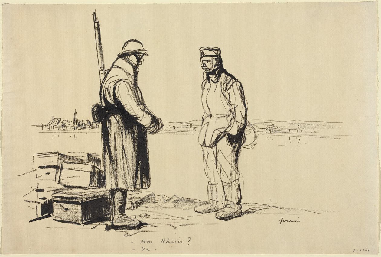 -Am Rhien -Ya., ca. 1918 (blæk på papir) af Jean-Louis & Caran D