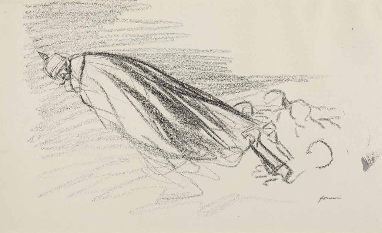 Dem fra den første time. Herre! hvor er vi med den friske og glade krig, ca. 1914-1919 (blyant på papir) af Jean-Louis & Caran D