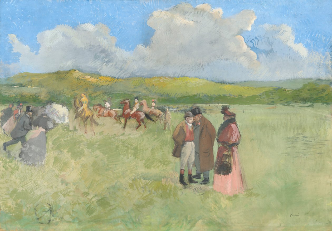 Væddeløbsbanen, ca. 1891 (gouache på lærred) af Jean-Louis & Caran D