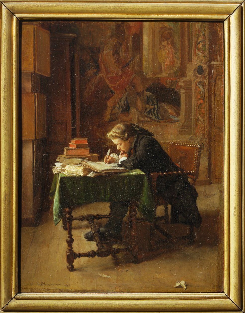 Jeune homme travaillant - Ung mand, der arbejder ... af Jean Louis Ernest Meissonier