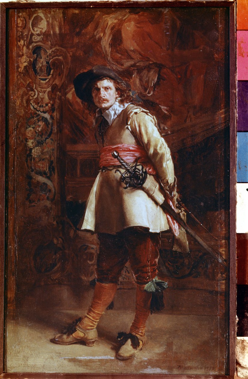 Musketer (En Musketer). Maleri af Ernest Jean Louis Meissonier (1815-1891) af Jean Louis Ernest Meissonier